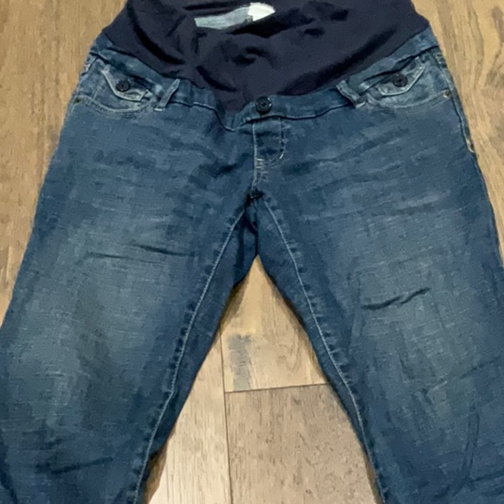 Dark Blue Women's Maternity Jeans